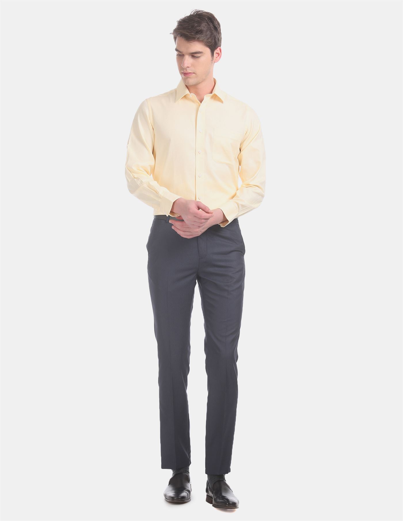 Arrow Men Formal Wear Yellow Shirt